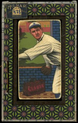 Picture, Helmar Brewing, T206-Helmar Card # 478, Al Clauss, Blue brick, Detroit Tigers