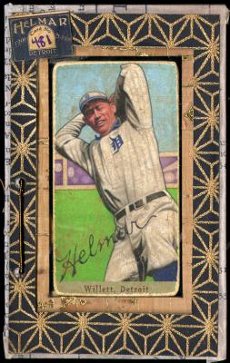 Picture, Helmar Brewing, T206-Helmar Card # 481, Ed Willett, Big windup, Detroit Tigers