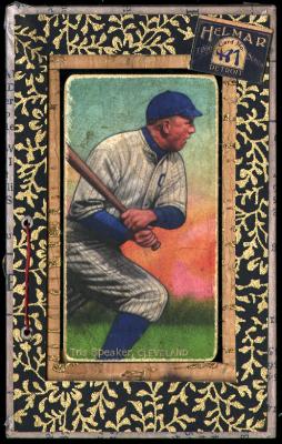 Picture, Helmar Brewing, T206-Helmar Card # 487, Tris SPEAKER (HOF), Batting, about to run, Cleveland Indians