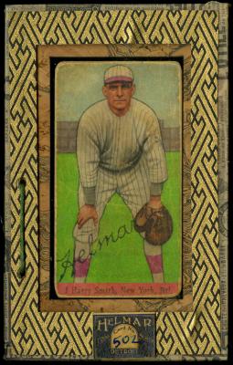 Picture, Helmar Brewing, T206-Helmar Card # 502, Harry J. Smith, Hands on knees, New York Giants