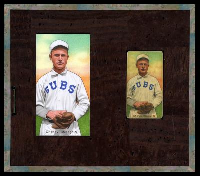 Picture, Helmar Brewing, T206-Helmar Card # 525, Larry Cheney, Glove at waist, Chicago Cubs