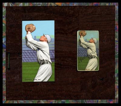 Picture, Helmar Brewing, T206-Helmar Card # 546, Claud Derrick, Catching pop-up, Philadelphia Athletics