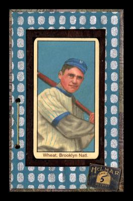 Picture, Helmar Brewing, T206-Helmar Card # 5, Zack WHEAT (HOF), Bat Over Shoulder, Brooklyn Dodgers