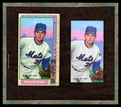 Picture, Helmar Brewing, This Great Game 1960s Card # 21, Nolan RYAN, Facing viewer, glove about belt high, New York Mets
