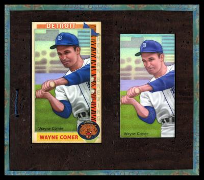 Picture, Helmar Brewing, This Great Game 1960s Card # 227, Wayne Comer, bat end showing, Detroit Tigers
