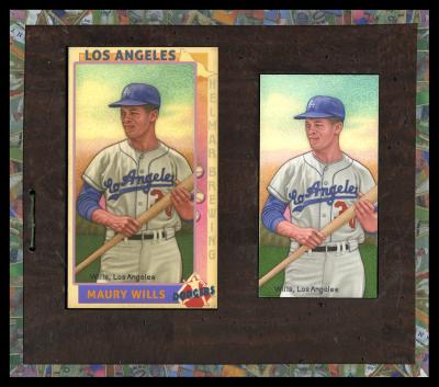 Picture, Helmar Brewing, This Great Game 1960s Card # 43, Maury Wills, Thinking about bunt, Los Angeles Dodgers