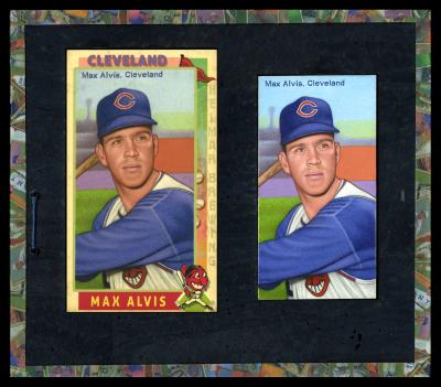 Picture, Helmar Brewing, This Great Game 1960s Card # 64, Max Alvis, Chest up batting pose, Cleveland Indians