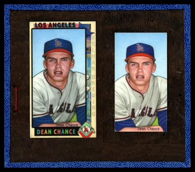 Picture, Helmar Brewing, This Great Game 1960s Card # 6, Dean Chance, Blue sky, no buildings, Los Angeles Angels