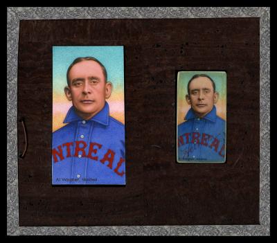 Picture, Helmar Brewing, T206-Helmar Card # 588, Butts Wagner, Blue uniform, head shoulders, Montreal Royals